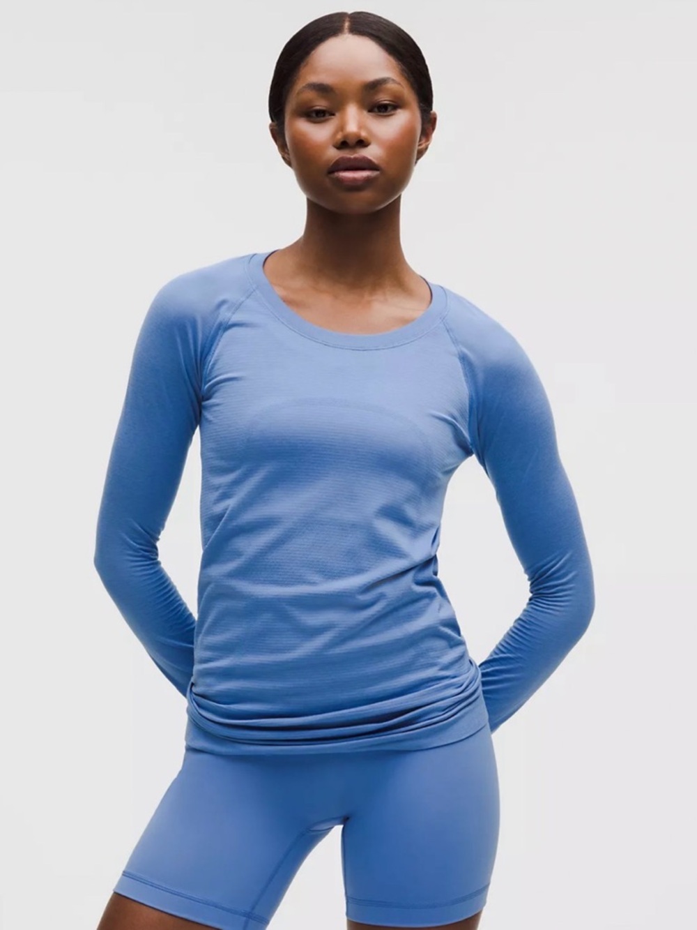 lululemon athletica Long Sleeve Crew Top in Periwinkle